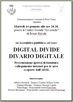 Digital Divide - 14 gennaio 2014