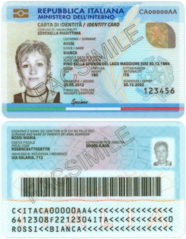 Esempio di Carta d'identitè elettronica